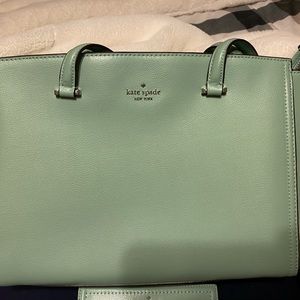 Kate spade mint green purse and wallet